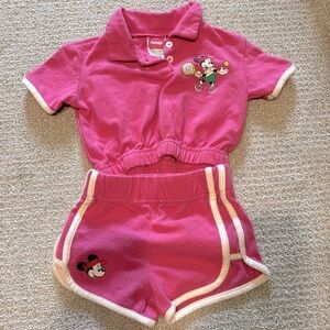 Toddler Minnie Mouse Polo Shirt & Shorts, 2 Piece Set